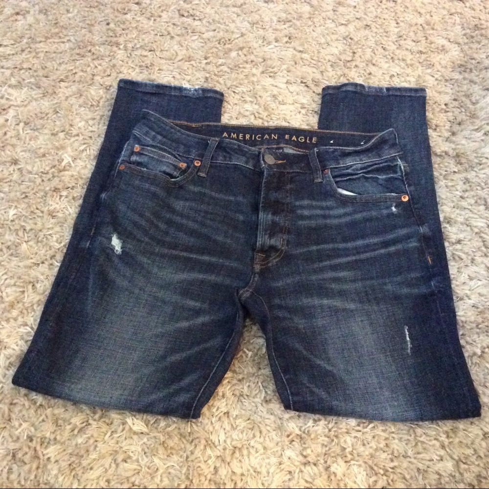 American Eagle men slim straight style jeans EUC.